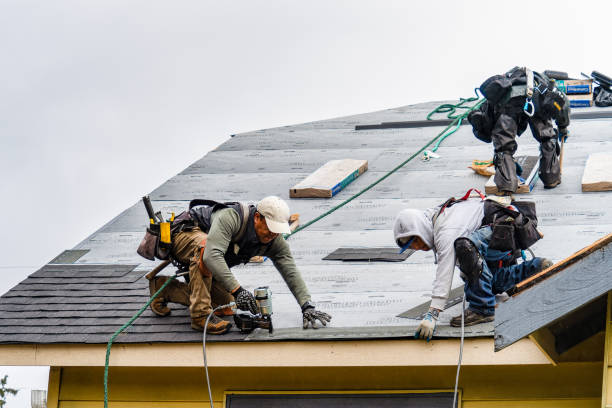 Professional Gutter Installation technician working in New Park, PA
